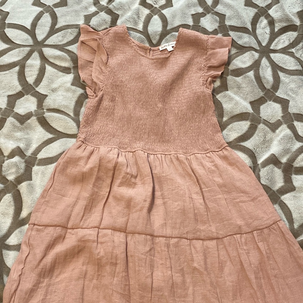Smocked midi dress